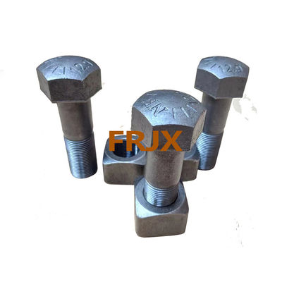جودة  Heavy Duty Excavator Track Bolts New Quenching And Tempering Heat Treatment Zinc Finish مصنع